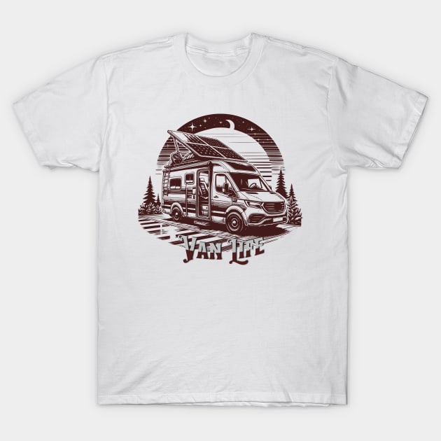 Van Life - On the road T-Shirt by MapleV